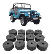 Kit Calço Coxim Cabine Jeep Willys Todos 12 Peças Reforçado