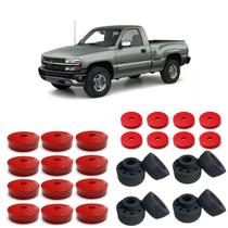 Kit Calço Coxim Lift PU 2cm Cabine Carroceria Silverado