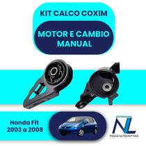 Kit Calço Coxim Motor E Câmbio Manual Honda Fit 2003 A 2008