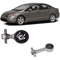 Kit Calço Coxim Superior Direito e Traseiro Cambio New Civic 2006 2007 2008 2009 2010 2011 2012 Manual