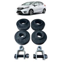 Kit Calço de Mola Dianteiro/Traseiro 4cm + Prol. Honda Fit