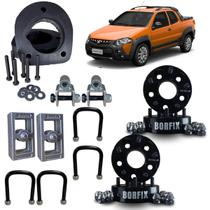 Kit Calço Diant 4cm Tras 4cm+ Espaçador 50mm Strada Até 2019 Kit Calço Diant 4cm Tras 4cm+ Espaçador 50mm Strada Até 2019