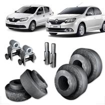 Kit Calço Diantei Trasei +Prolongadores Dt/TR Sandero Logan
