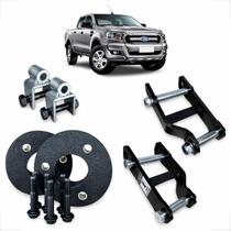 Kit Calço Mola 4cm Jumelo Traseiro 5cm Ford Ranger 2013 Até 2022