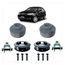 Kit Calço Mola Diant. 4cm Tras. 4cm Elevar Palio Fire +Prol.