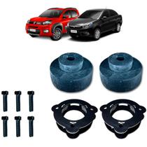 Kit Calço Mola Dianteiro 4cm +Tras 3,5cm Gran Siena Uno Novo