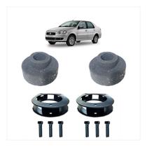 Kit Calço Mola Dianteiro 4cm Traseiro 3,5cm Elevar Siena