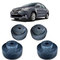 Kit Calço Mola Traseira 4cm E Dianteira 3cm Toyota Etios