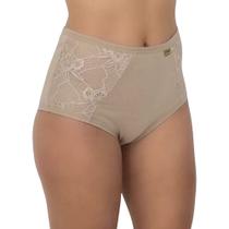 Kit Calçola de Algodão Calcinha Feminina Cotton Plus Size Cintura Alta Cós Alto