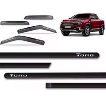 Kit Calha Chuva Fiat Toro 2018 + Friso Lateral