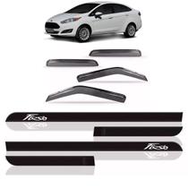 Kit calha chuva new fiesta sedan 2010 a 2018 + friso lateral Kit calha chuva new fiesta sedan 2010 a 2018 + friso lateral