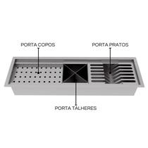 Kit Calha Gourmet Inox Tamanho 19x62 + Tampa Ecosul