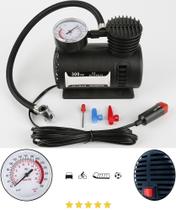 Kit Calibrador manômetro mini compressor ar bomba elétrica enche pneu carro bike moto bola inflável