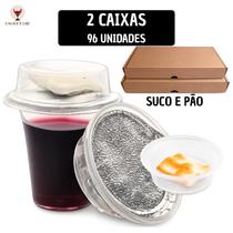 Kit Cálice Lacrado Suco Uva c/ Pão Ázimo Santa Ceia Pronta 96 unidades Natural Tampa Chapéu Smart Kit Cálice Lacrado Suco Uva c/ Pão Ázimo Santa Ceia Pronta 96 unidades Natural Tampa Chapéu Smart