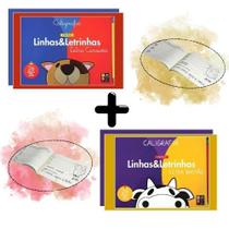 Kit Caligrafia Completa Letra Bastão + Letra Cursiva Aprenda e Pratique a Escrita