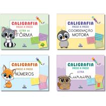 Kit Caligrafia Infantil Passo a Passo 4 Livros Letra de Forma e Cursiva Números Coordenação Motora Kit Caligrafia Infantil Passo a Passo 4 Livros Letra de Forma e Cursiva Números Coordenação Motora