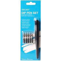 Kit Caligráfico Sinoart Dip Pen Set 06 Peças Kit Caligráfico Sinoart Dip Pen Set 06 Peças