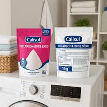 Kit Calisul Percarbonato Bicarbonato de Sódio 2x1kg Lavagem Top