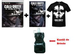 Kit Call Of Duty Ghost: Jogo + Poster + Camisa + Kantil de Brinde