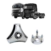 Kit calota 3 pontas aro 20/22 caminhão p/ rodoar c/ suporte Kit calota 3 pontas aro 20/22 caminhão p/ rodoar c/ suporte
