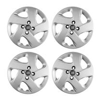 Kit Calota Aro 14 Fiat Mobi Like 2017 A 2020 Prata + Emblema Preto Kit Calota Aro 14 Fiat Mobi Like 2017 A 2020 Prata + Emblema Preto