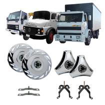 Kit calota aro 20 mb vw ford 3 pontas com suporte