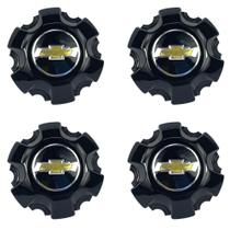 Kit Calota Centro de Roda Gm S10 Nova 17 a 19 Preta (4 Pc)