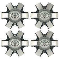 Kit Calota Centro de Roda Toyota Hilux Prata Fundo Grafite (4 Pc) Kit Calota Centro de Roda Toyota Hilux Prata Fundo Grafite (4 Pc)