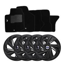 Kit Calota Esportiva Nitro 13 Fosc Black + Tapete Ford Ka Kit Calota Esportiva Nitro 13 Fosc Black + Tapete Ford Ka