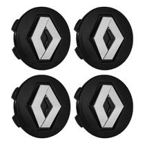 Kit Calota Meio Roda Renault Kwid Captur Duster Preta 55mm Kit Calota Meio Roda Renault Kwid Captur Duster Preta 55mm