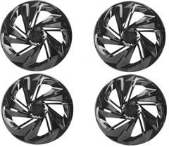 Kit Calota Nitro Aro 13 Preta Para Hb20