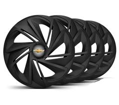 Kit Calota Nitro Aro 14 Preta Fsc Para Onix Prisma Joy Classic Astra Spin Kadett