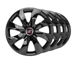 Kit Calota Prime Aro 13 Preta Para Palio Uno Mille Siena Punto Fiorino