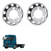 Kit Calotas Ford Cargo Leve Dianteiras Aço Cromado A17,5 Kit Calotas Ford Cargo Leve Dianteiras Aço Cromado A17,5