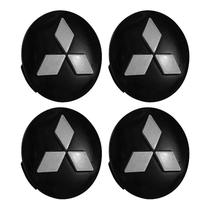 Kit Calotinha Roda Mitsubishi Asx Lancer Preta C/ Prata 60mm Kit Calotinha Roda Mitsubishi Asx Lancer Preta C/ Prata 60mm