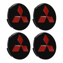Kit Calotinha Roda Mitsubishi Asx Lancer Preta Vermelho 60mm Kit Calotinha Roda Mitsubishi Asx Lancer Preta Vermelho 60mm