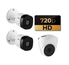 Kit Câm. 2 1120 Bullet e 1 1120 Dome VHC 720p 20m Intelbras Kit Câm. 2 1120 Bullet e 1 1120 Dome VHC 720p 20m Intelbras