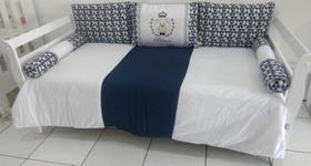 Kit Cama Babá Bicama 6 Pçs Quarto Prince Urso Príncipe Azul Marinho