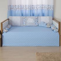 Kit Cama Babá Quarto Bebê Nuvenzinha azul 8 Peças - ATACADO LINDA CASA