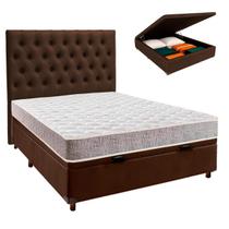 Kit Cama Box Bau + Cabeceira + Colchão Casal D23 - D23 - Inducol
