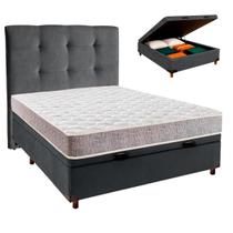 Kit Cama Box Bau + Cabeceira + Colchão Casal D23 - D23 - Inducol