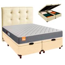 Kit Cama Box Bau + Cabeceira + Colchão Casal D23 - Pro - Inducol Kit Cama Box Bau + Cabeceira + Colchão Casal D23 - Pro - Inducol