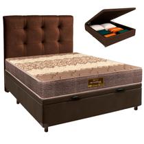Kit Cama Box Bau + Cabeceira + Colchão Casal D26 - Ortophedic - Sankonfort Kit Cama Box Bau + Cabeceira + Colchão Casal D26 - Ortophedic - Sankonfort