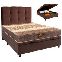 Kit Cama Box Bau + Cabeceira + Colchão Casal D26 - Ortophedic - Sankonfort