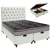 Kit Cama Box Bau + Cabeceira + Colchão Casal D28 - Conforto - Paropas Kit Cama Box Bau + Cabeceira + Colchão Casal D28 - Conforto - Paropas