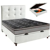 Kit Cama Box Bau + Cabeceira + Colchão Casal D28 - Conforto - Paropas