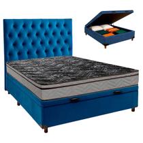 Kit Cama Box Bau + Cabeceira + Colchão Casal D28 - Conforto - Paropas