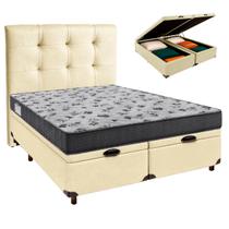 Kit Cama Box Bau + Cabeceira + Colchão Casal D33 - Iso100 - Ortobom