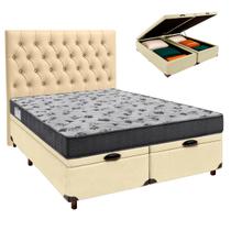 Kit Cama Box Bau + Cabeceira + Colchão Casal D33 - Iso100 - Ortobom Kit Cama Box Bau + Cabeceira + Colchão Casal D33 - Iso100 - Ortobom