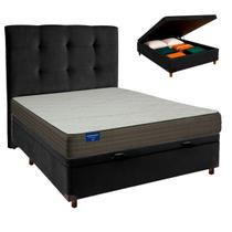 Kit Cama Box Bau + Cabeceira + Colchão Casal D33 - Orthotech - Inducol Kit Cama Box Bau + Cabeceira + Colchão Casal D33 - Orthotech - Inducol